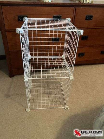 White Wire Storage Shelves