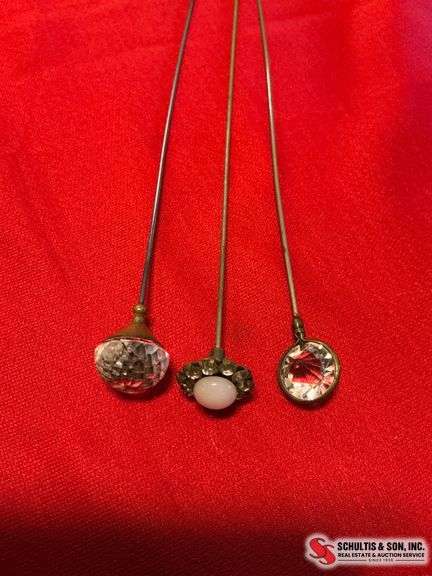 Three Metal Hatpins