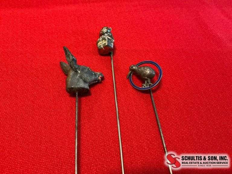 Three Figurative Stick Pins