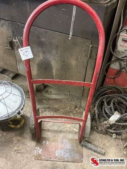 Red Metal Hand Truck
