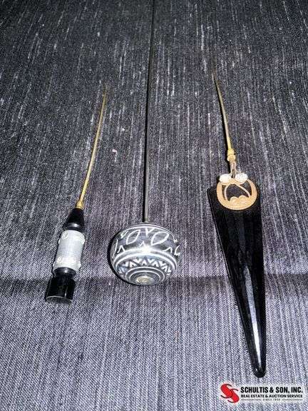 Three Metal Hatpins