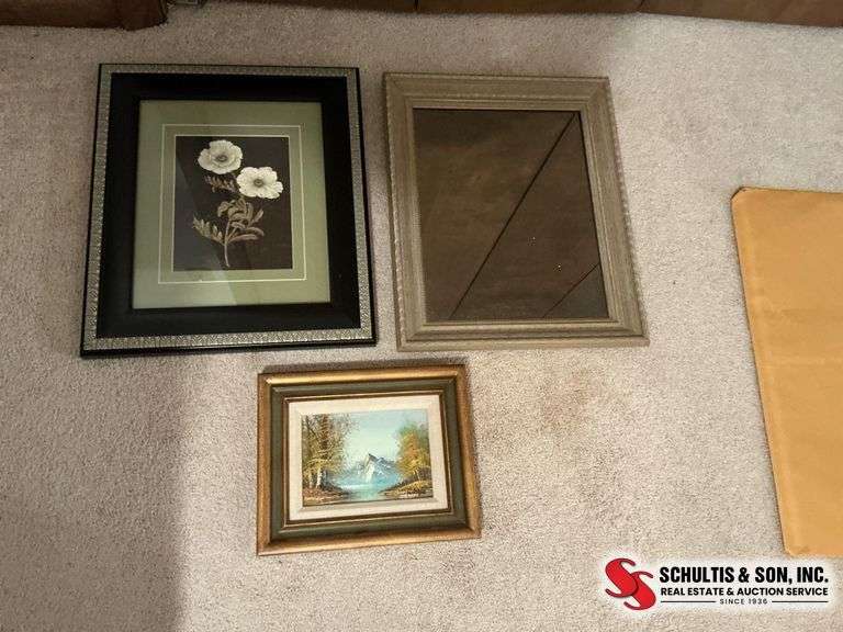 Framed Art and Mirror Set