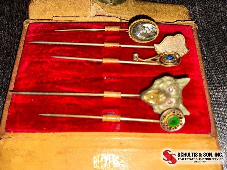 Five Hat Pins in Case