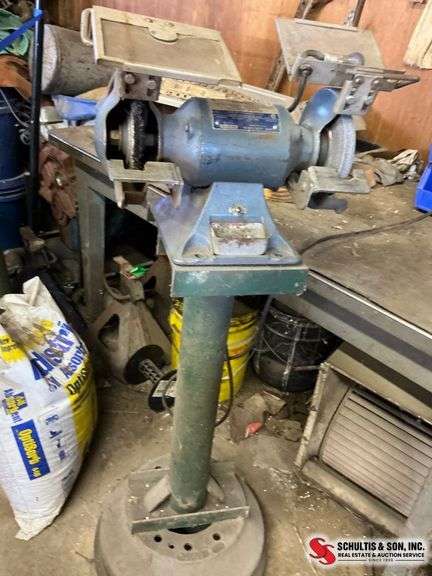 Pedestal-Mounted Bench Grinder