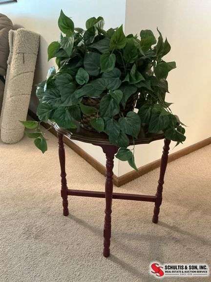 Half-Moon Wooden Table