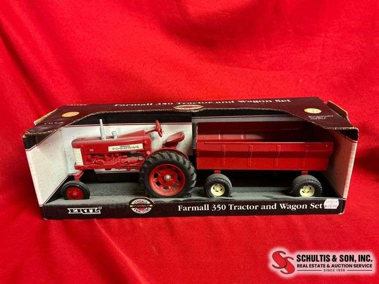 Farmall 350 Tractor and Wagon Set