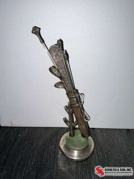 Silver Plated golf bag hat pin holder