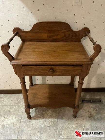 Wooden Washstand Table