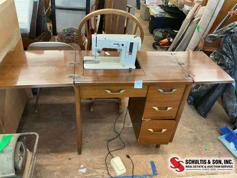 Sewing Machine in Cabinet