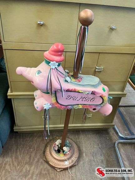 Painted Dumbo Ride-On Figure