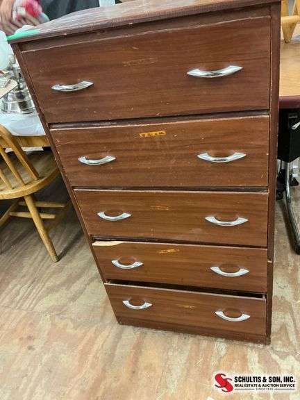Five-Drawer Wooden Dresser