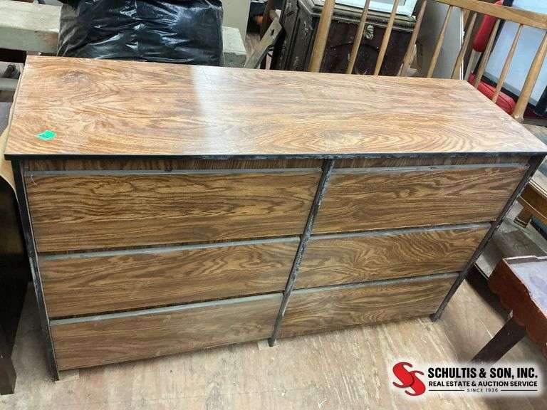 Wood Veneer Six-Drawer Dresser