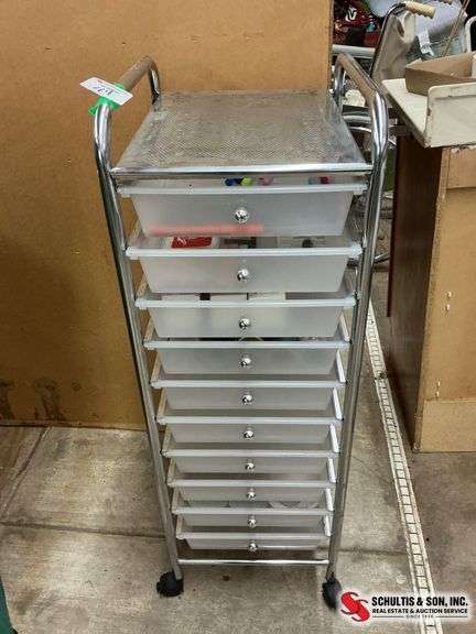Chrome Organizer Cart
