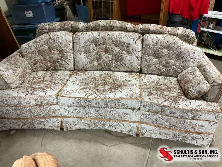Floral Upholstered Sofa