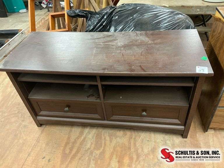 Dark Wood Media Console