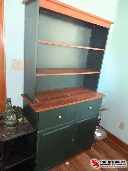 Green Wooden Hutch