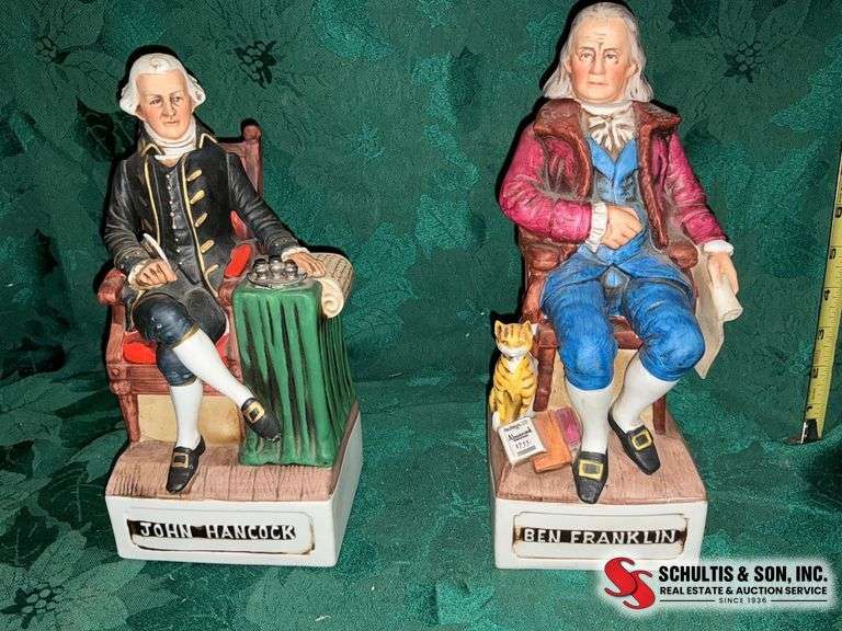 American Porcelain whiskey decanters