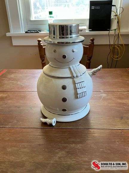 Ceramic Snowman Cookie Jar