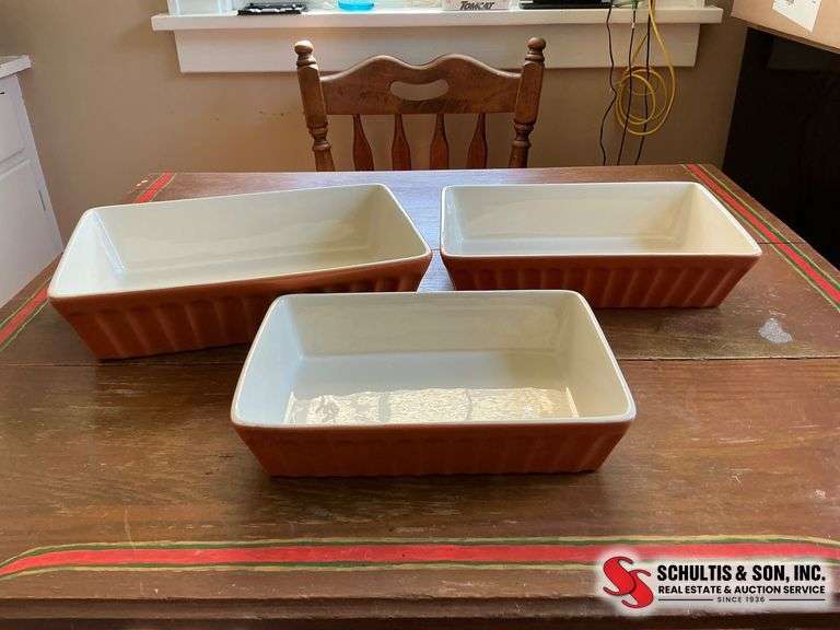 Three Ceramic Baking Dishes