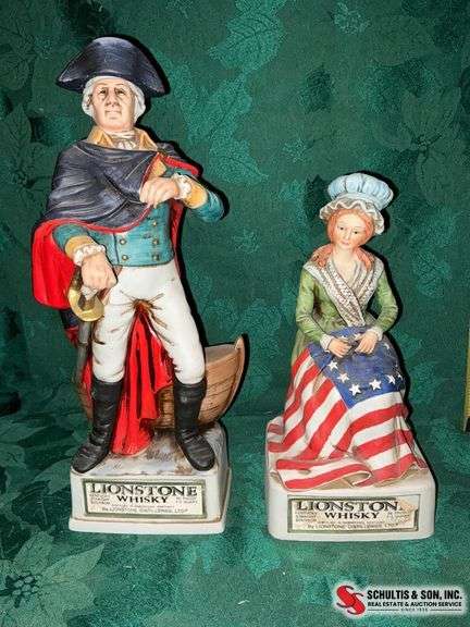 Lionstone 1975 Porcelain whiskey decanters