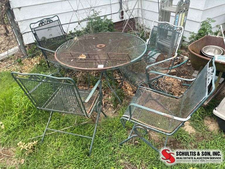 Metal Patio Table Set