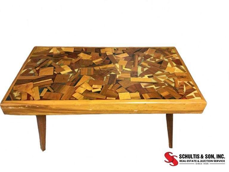 Hand made Mid-Century Modern Mosaic Coffee Table