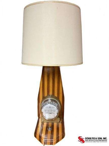 GE Electric Meter Table Lamp with Shade