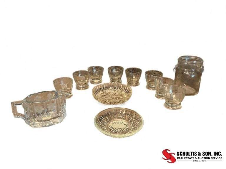 Clear Glassware Set, 13 Pieces