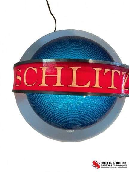 Schlitz Beer Globe Bar Light Sign