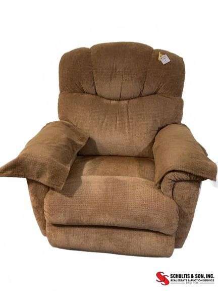 Brown Fabric Recliner Armchair
