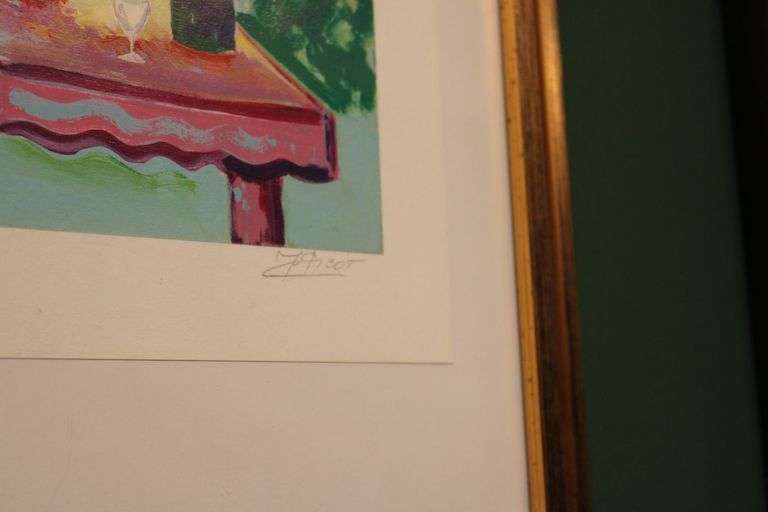 Two Jean-Claude Picot prints. "La Chat Noir a la Fenetre"