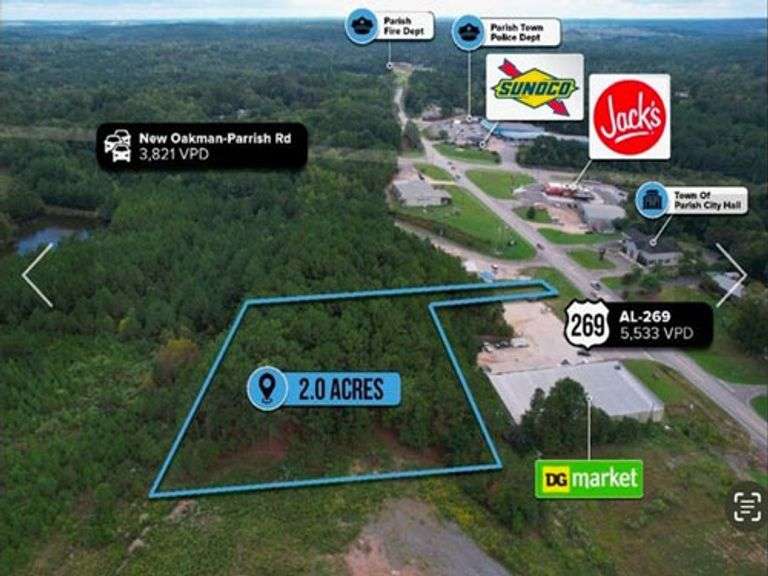Vacant Commercial Land: Parrish, AL