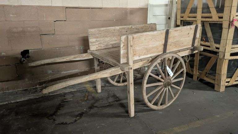 High Wheel Wooden Handcart