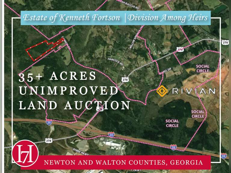Online Auction | 35± AC Unimproved Land in Newton & Walton Counties, GA | Estate of Kenneth Fortson — Division Among Heirs