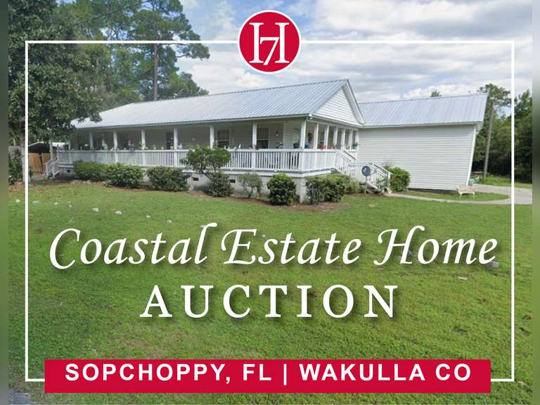Online Auction | Beautiful Coastal Estate Home - Seller Downsizing | 107 Faith Avenue, Sopchoppy, FL 32358