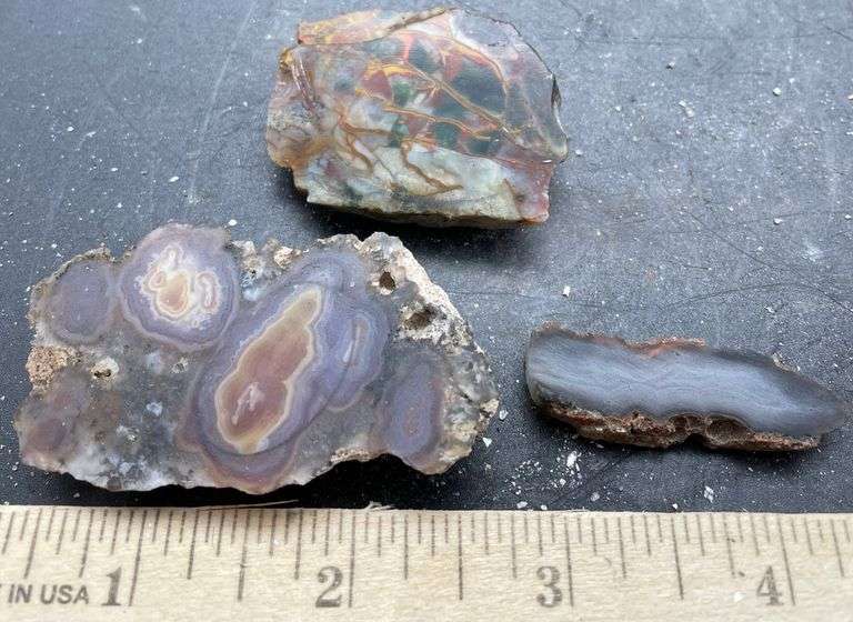 Lacy Rocks Slabs Crazy Lace Agate Slab, Lace Agate, & Third Slab - Sherwood Auctions