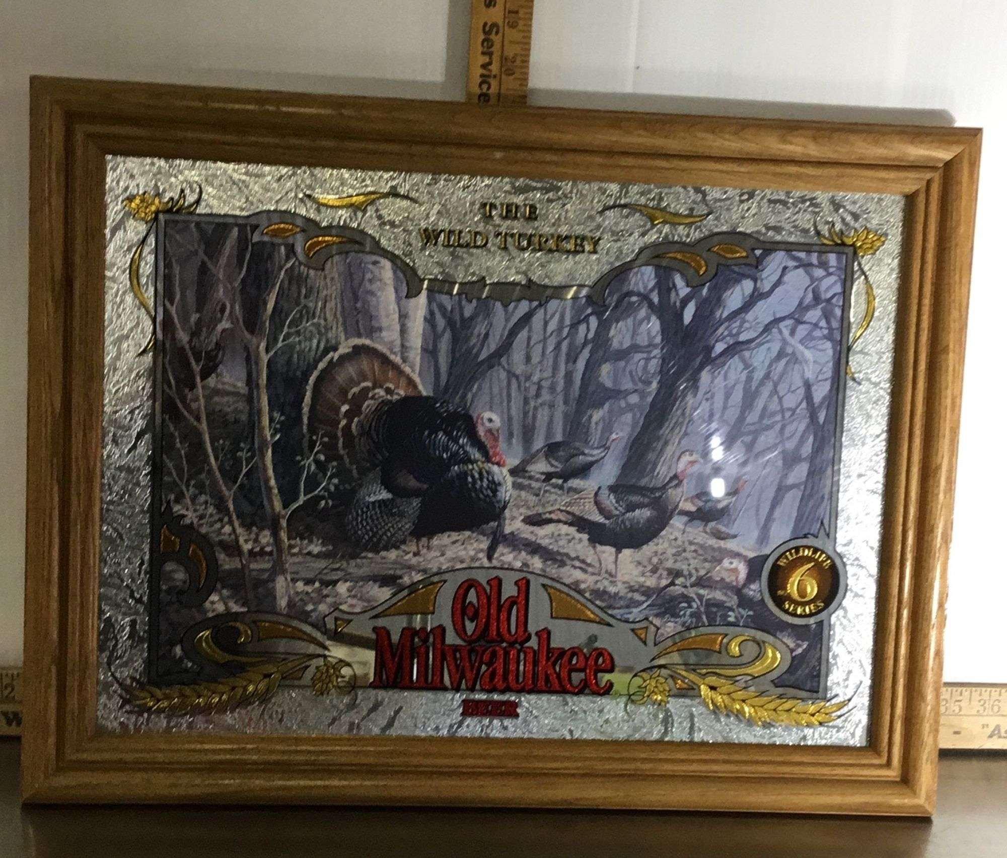 The Wild Turkey Old Milwaukee Beer Mirror (Wildlife #6 Series