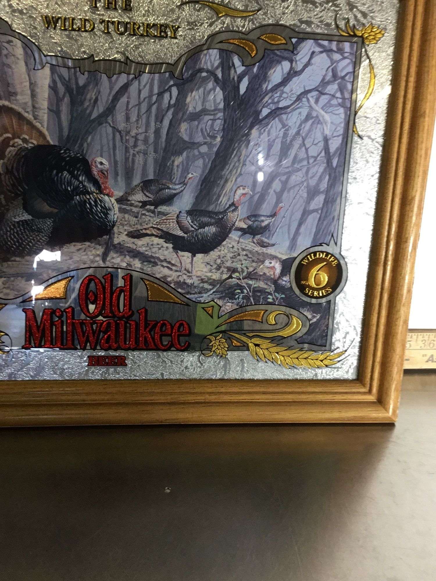 The Wild Turkey Old Milwaukee Beer Mirror (Wildlife #6 Series