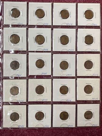 thumbnail image 2 of Lot Of 20 Lincoln Head Wheat Pennies - 1940s/50s Coins - 24K Gold Plated 2 of 5
