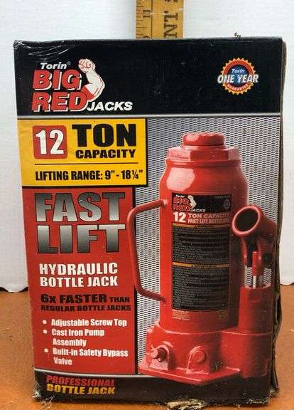 thumbnail image 2 of BIG RED Torin 12-Ton (24,000 Lb) Hydraulic Welded Bottle Jack – Blue, AT91203UR 2 of 6