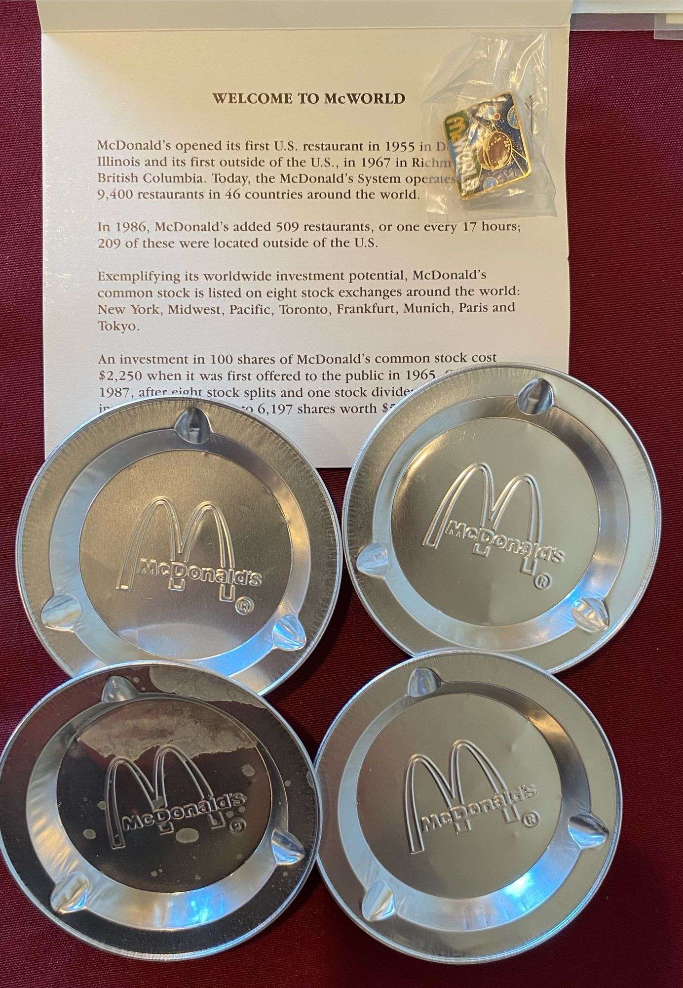 1978 アメリカ マクドナルド 店舗備品 ヴィンテージ ウッド