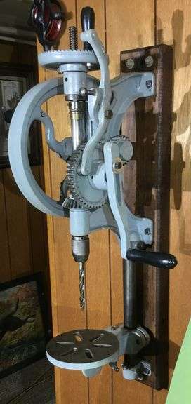 Restored Antique Champion Blower &amp; Forge No.101 Wall Mount Drill Press ...