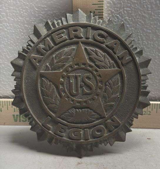 American Legion Broze Craft Corp. Brass Plaque Badge