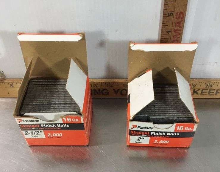 Varying Sizes Of Finish Nails Sherwood Auctions