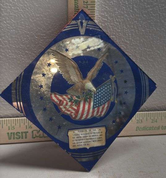 Pledge To The Flag Glass Mirror Plaque