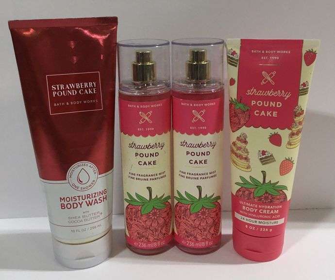 Strawberry Pound Cake Body Wash, Body Spray and Body Cream