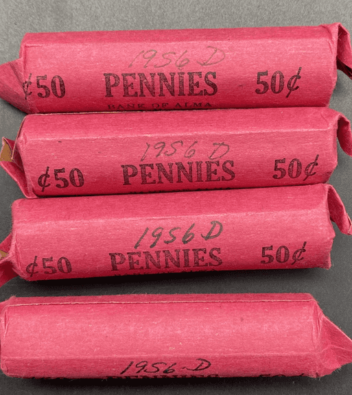 1956 D Wheat Pennies