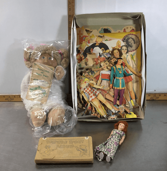 Original Cabbage Patch Doll, Picture Story Book, Doll and Paper Dolls With Clothes