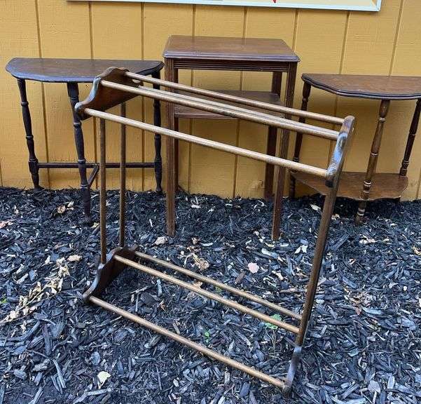 Half Moon Wall Tables, Quilt Rack + Side Table & Quilt Rack - Sherwood ...