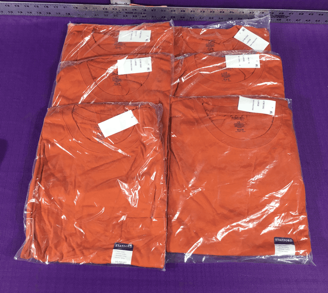 6pc. Size Large Stafford Pocket T-Shirts, NEW
